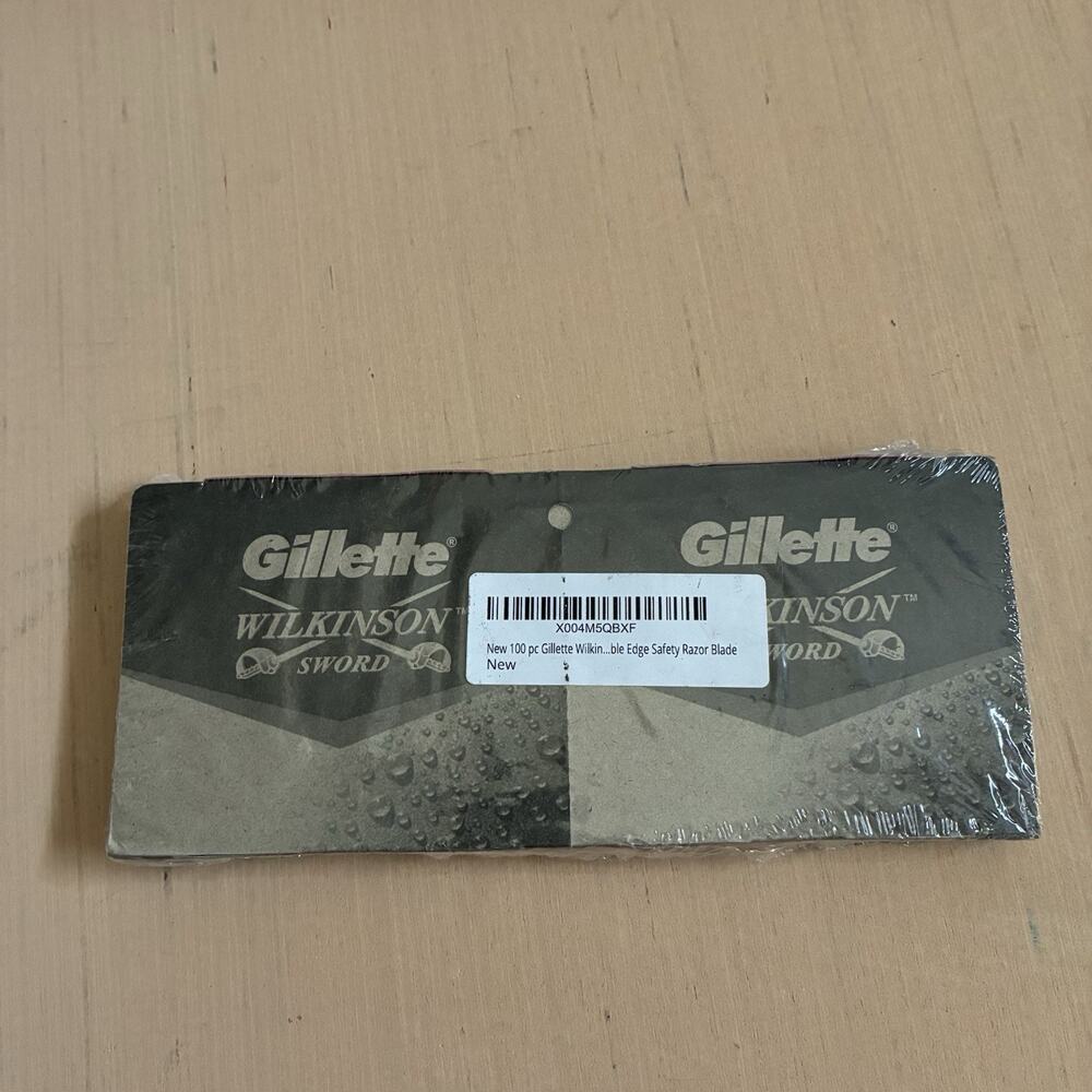 Gillette 100 X Blades Wilkenson SWORD RAZOR Double Edge Safety Razor New